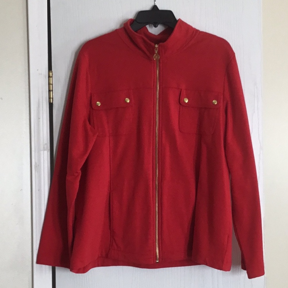 Susan Graver jacket, size Large in Red